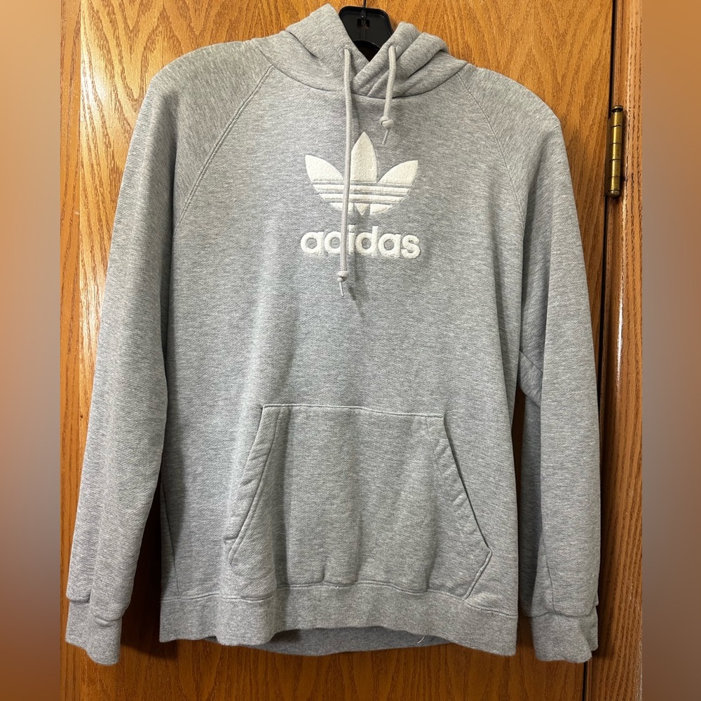 Adidas Men's Gray Hoodie Sweater